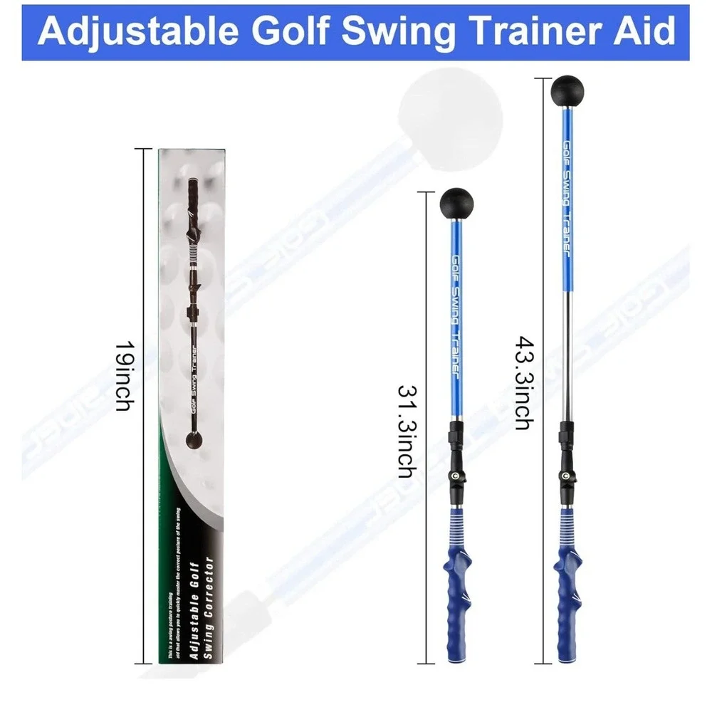 Adjustable Golf Swing Trainer Aid Stick Posture Arm Corrector Forearm Rotation